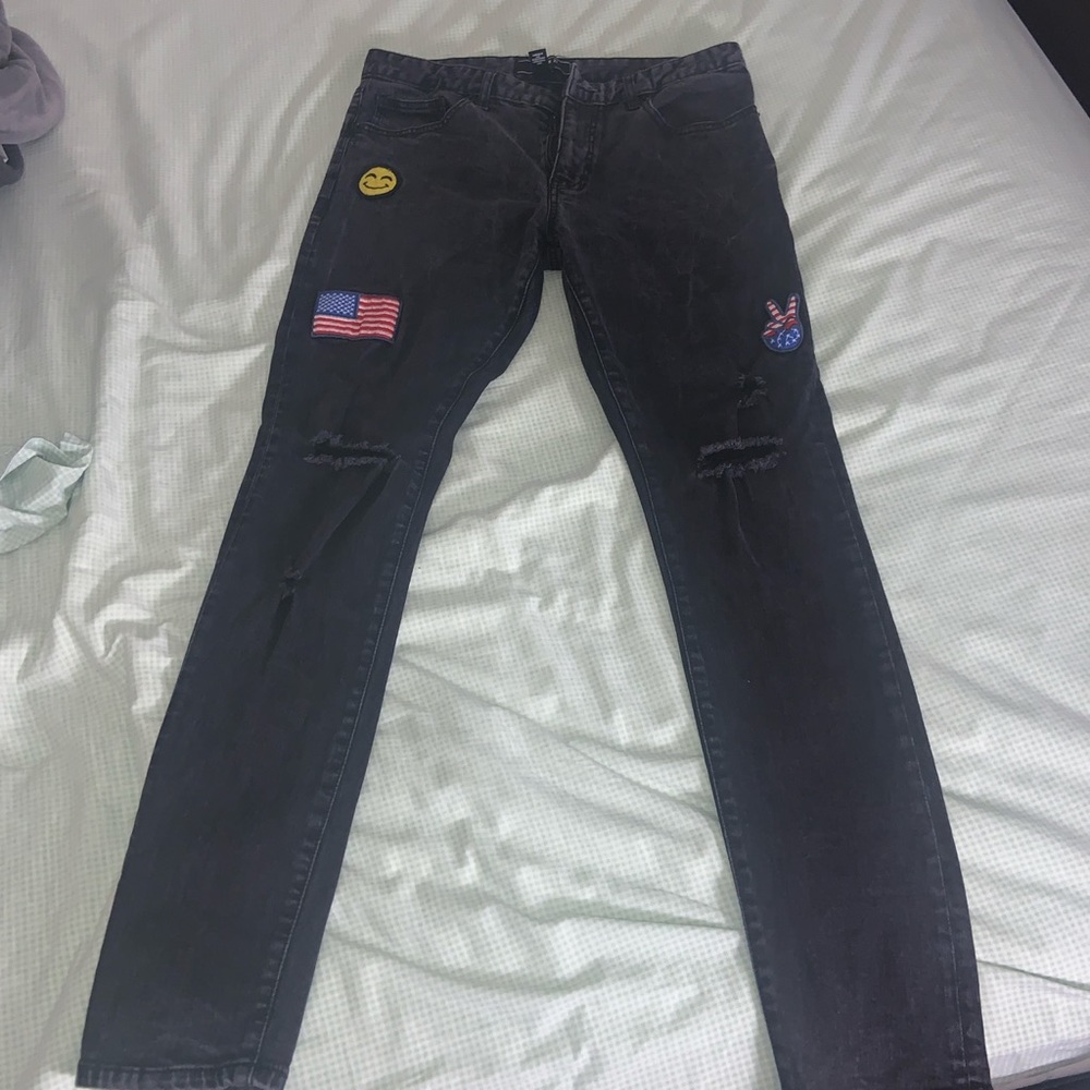 Forever 21 patch jeans